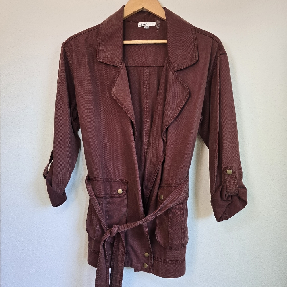 EUC Anthro Open Burgundy Jacket XS
